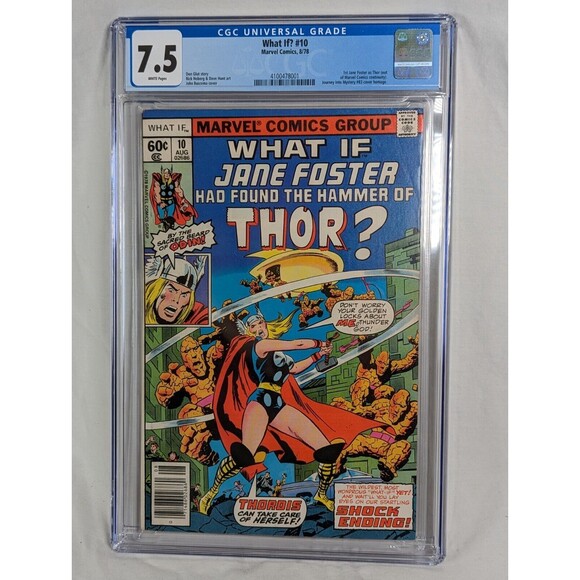 Marvel What If #10 1st Appearance of Jane Foster as Thor CGC 7.5 VF White Pages - Picture 1 of 6
